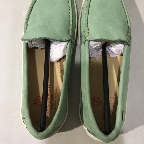 MARC JOSEPH NEW YORK GIRL'S POWDER GREEN LEATHER BROADWAY LOAFERS 13-NICE! - Picture 9 of 13